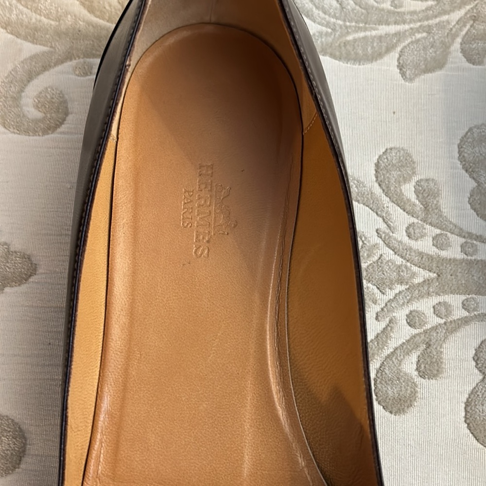Authentic HERMES stunning dark brown flats in excellent condition size 38 1/2 - Picture 9 of 16